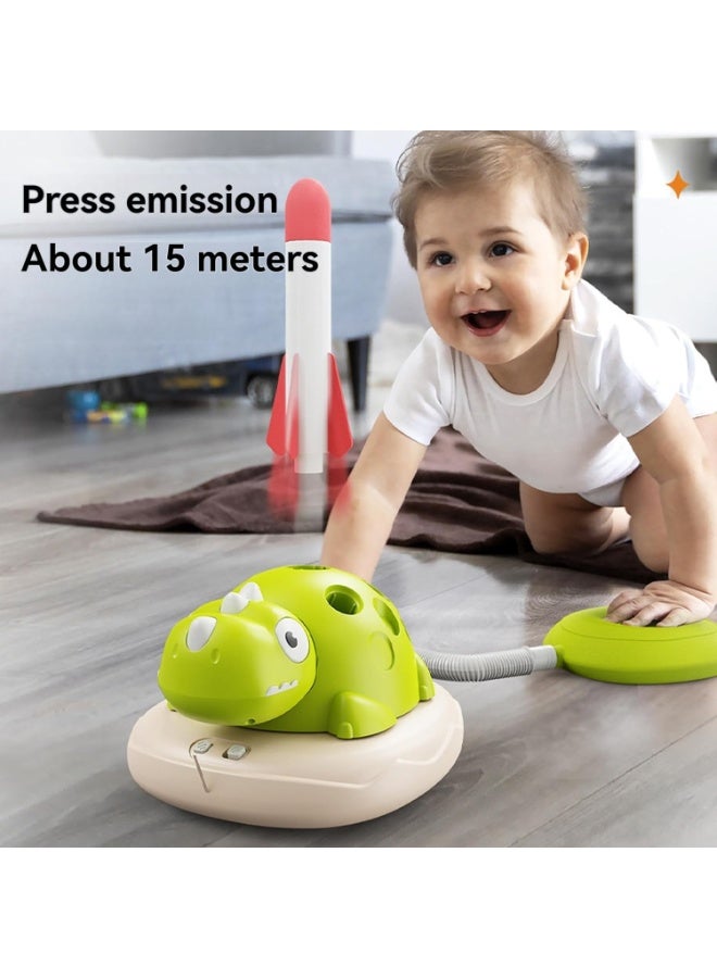 Bukela Dinosaur 3 in 1 Musical Jump, Toss Ring Game Toy and Rocket Launcher for Kids Outdoor Toys with Remote Control, Indoor Outside Birthday Gifts Girls Boys Toys for Ages 6+ - Image 5